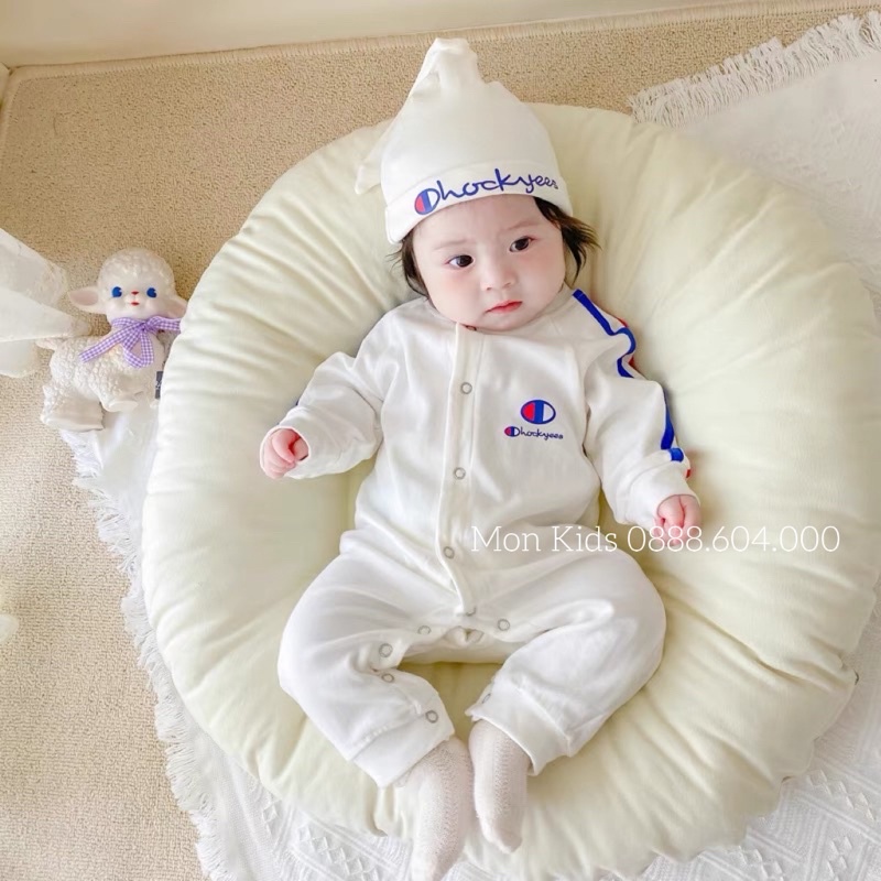 Body charm trắng kèm mũ cho bé đủ size 5-15kg body cho bé trai