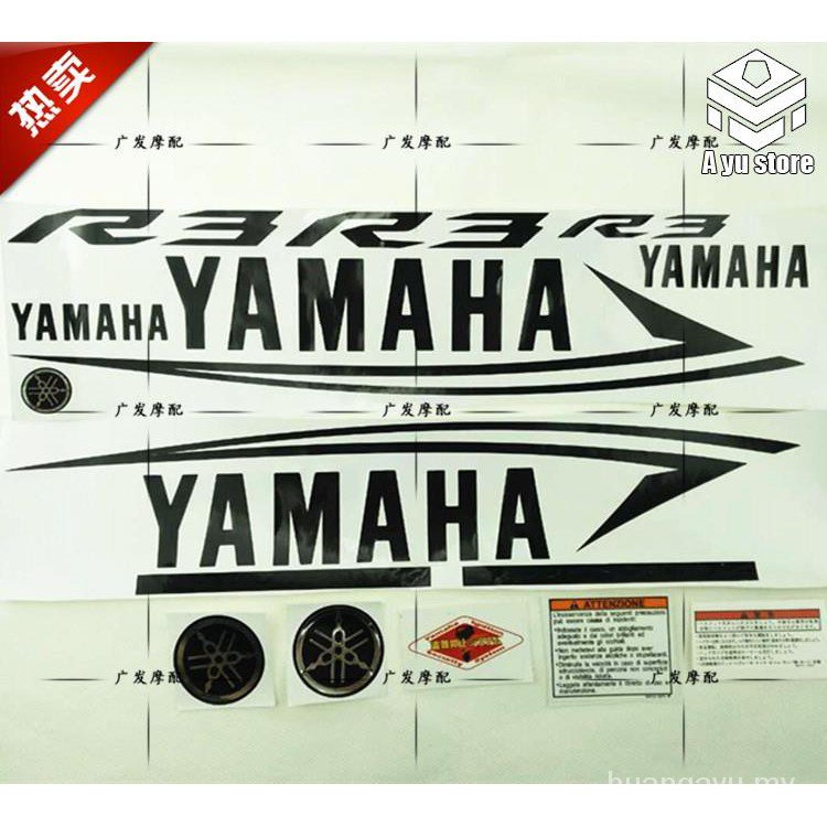 Decal Dán Trang Trí Xe Mô Tô Yamaha YZF-R3 Chất Lượng Cao