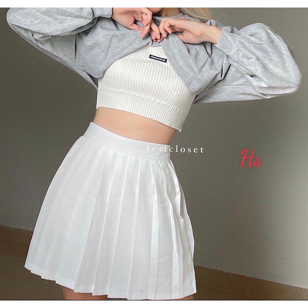 Set Áo Croptop Nữ Dài Tay Kèm Áo Bra Logo Ngực Cực Dễ Phối Đồ 🦋 Bộ Áo Crt Nữ Dáng Rộng Kèm Áo Trong Siêu Xinh