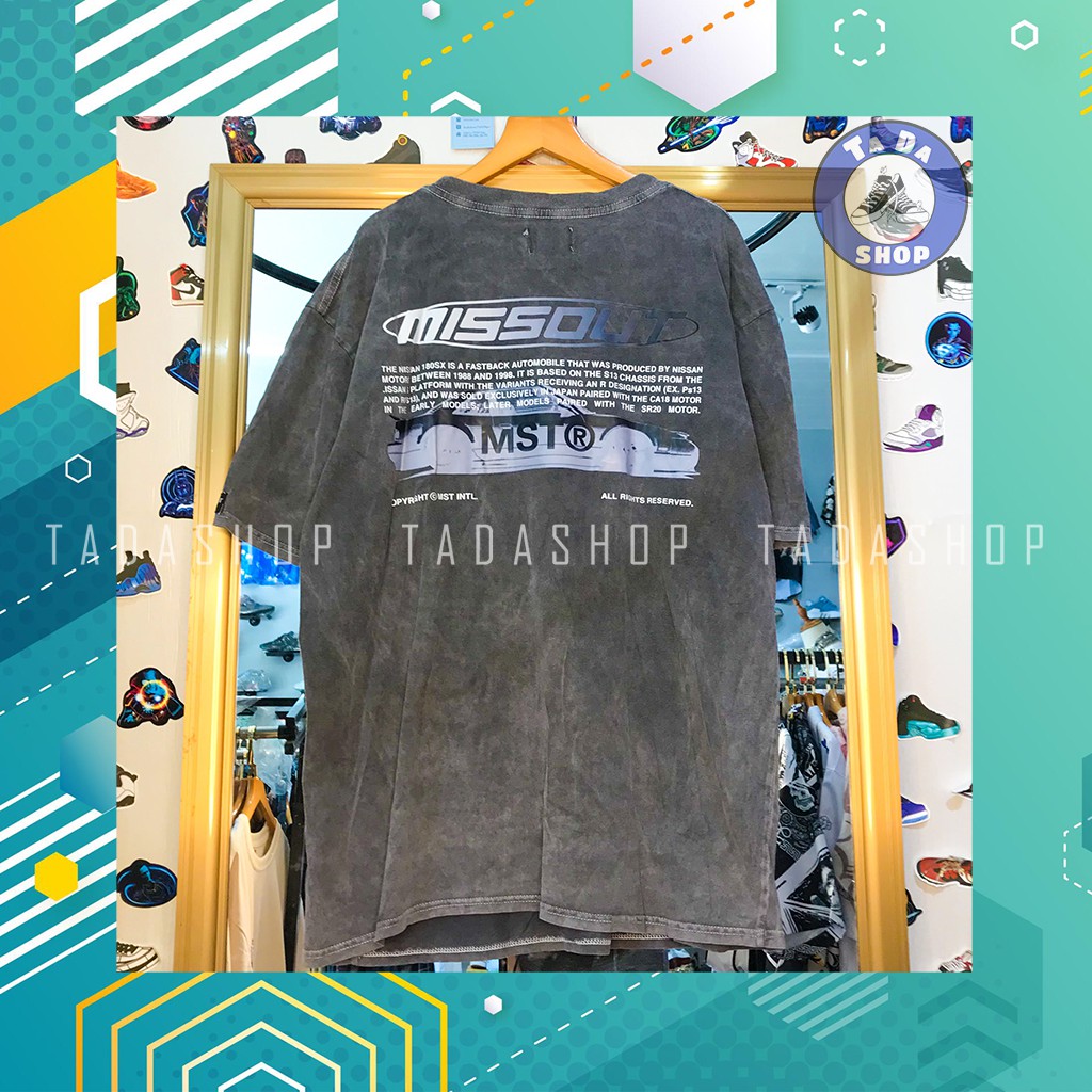 Áo Phông  oversize Nam Nữ MISSOUT WASH ảnh thật