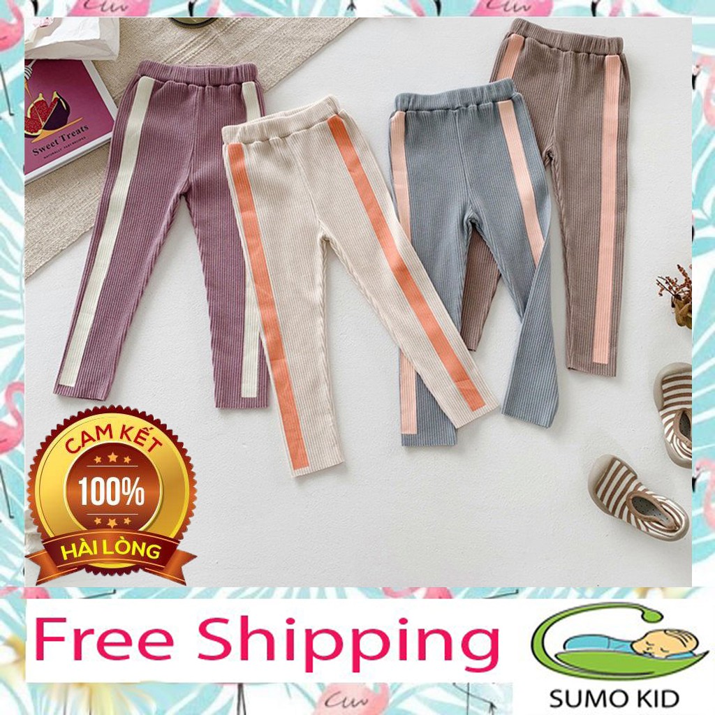 Quần Dài Bé Gái, Quần Len Gân Legging Cho Bé Gái Từ 6-25kg - SUMO KIDS