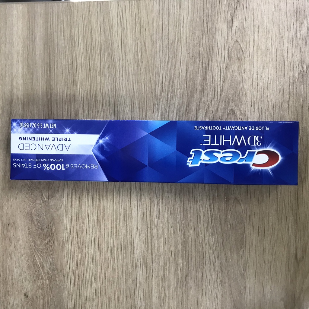 Kem đánh răng thơm miệng CREST Mỹ 3D White Fluoride Anticavity Toothpaste - Kem đánh răng làm trắng răng 158g