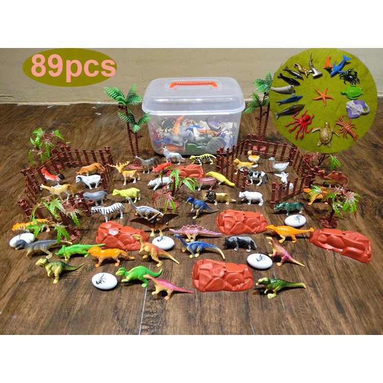 Set 89 Mô Hình Động Vật Đồ Chơi Cho Bé