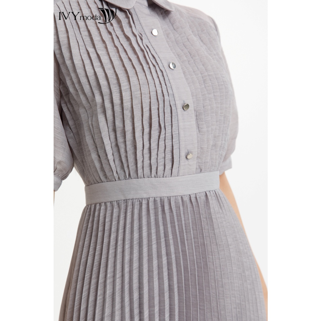 Đầm voan dập ly IVY moda MS 48M7283