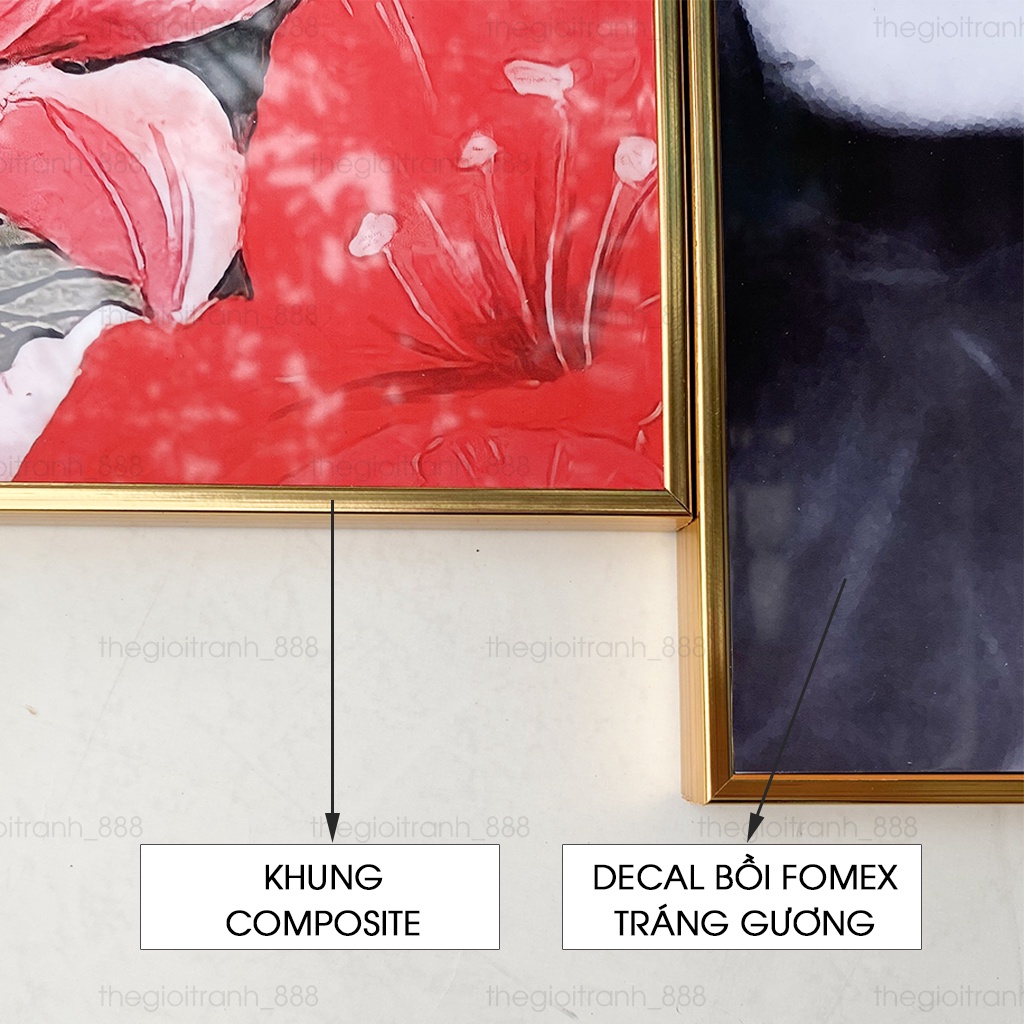 Tranh Treo tường Spa, Tranh tráng gương cao cấp dùng để trang trí spa phun xăm, tiệm nail, thẩm mỹ làm đẹp | 888