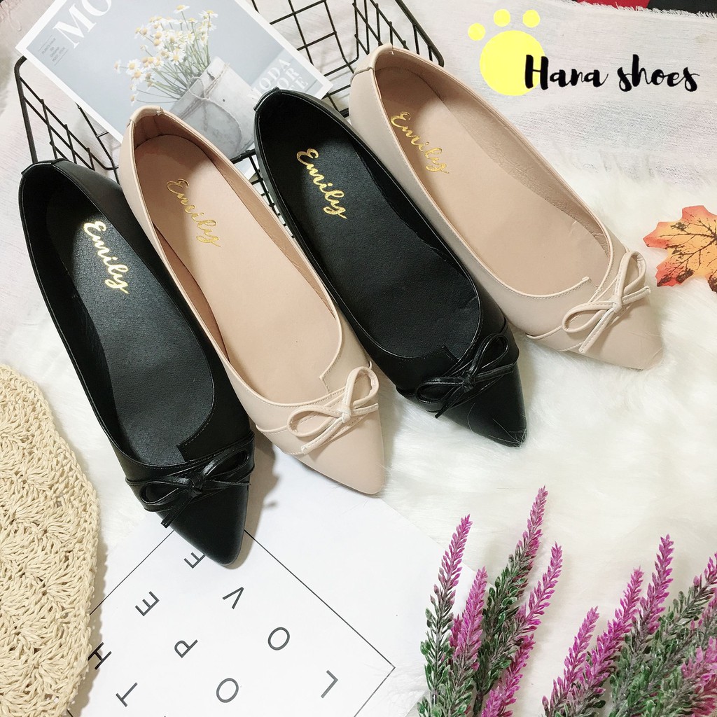 Giày bệt búp bê nữ đính nơ xinh xắn siêu bền B8 | BigBuy360 - bigbuy360.vn