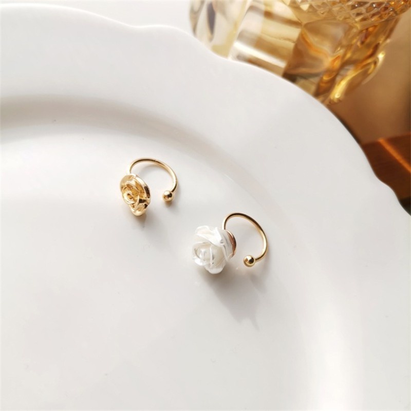 Bông tai hình hoa hồng phong cách retro lãng mạn thời trang F296