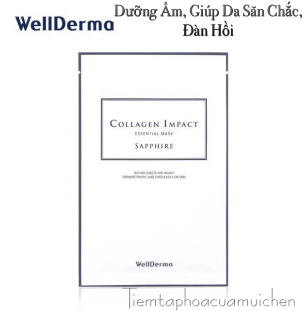 Mặt Nạ Làm Dịu Da, Dưỡng Ẩm, Săn Chắc Da Wellderma Collagen Impact Essential Mask #Sapphire 25ml