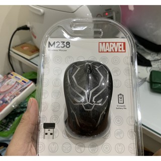 Chuột không dây Logitech M238 Marvel (Black Panther) Màu đen