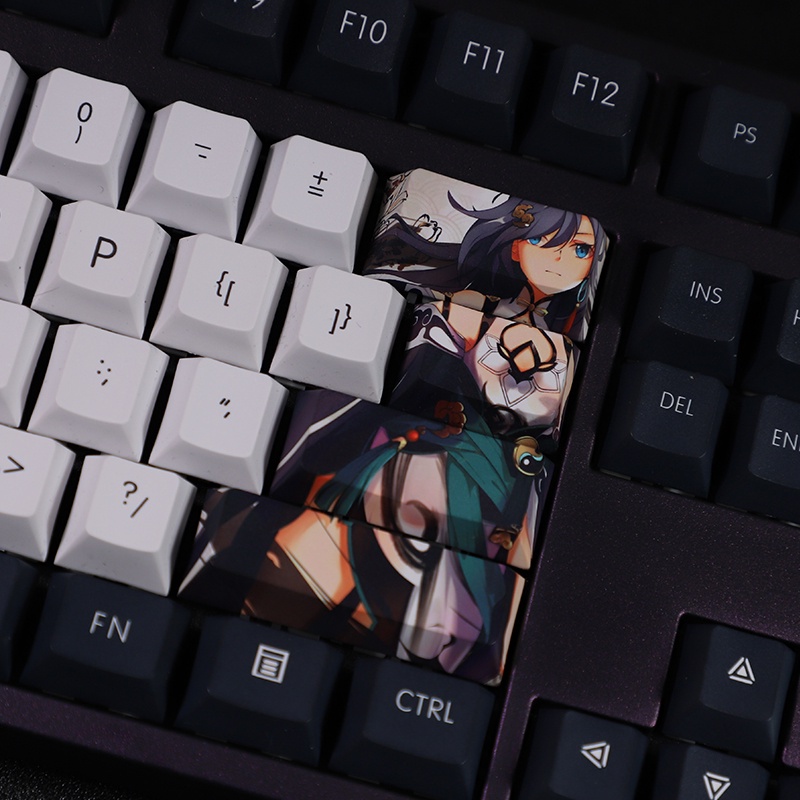 Fu Hua Keycap Cherry / XDA Hồ sơ Honkai Impact 3 Chủ đề Anime PBT Dye Sub Bàn phím cơ học Keycap