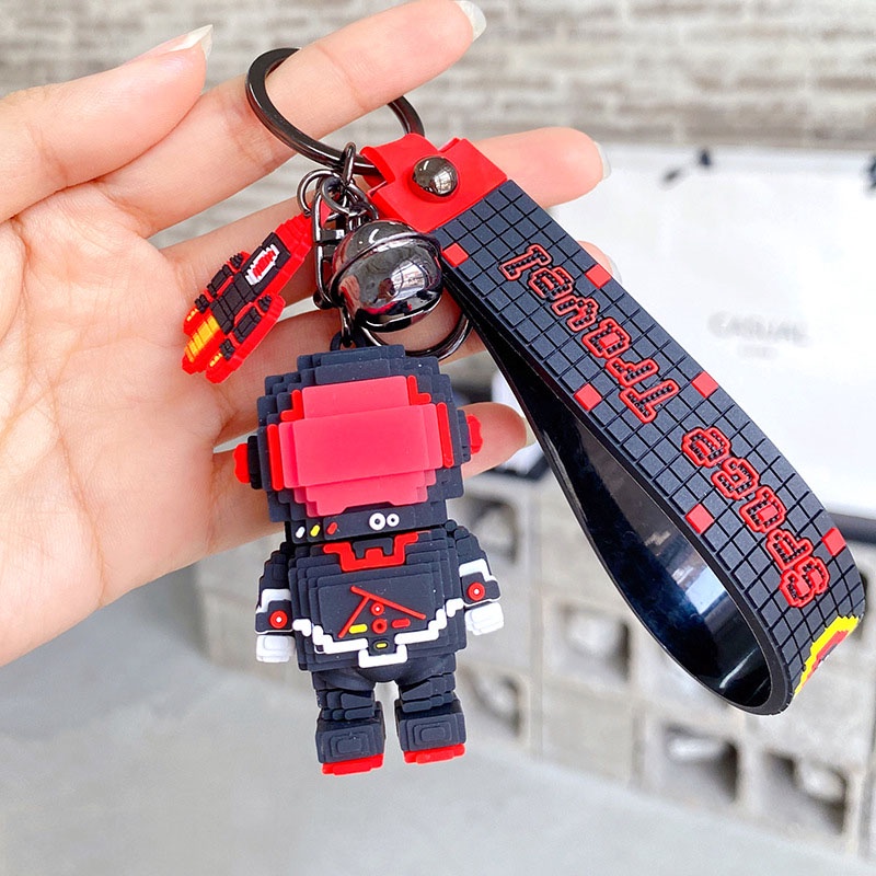 Móc khóa mô hình Lego Space Travel nhiều màu sắc làm quà tặng bạn bè người thân trang trí balo - Ráp