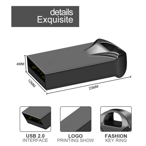 Super Mini Metal USB Flash Drive 4GB 8GB 16GB 32GB 64GB Pen Drive Flash Stick Pendrive | BigBuy360 - bigbuy360.vn