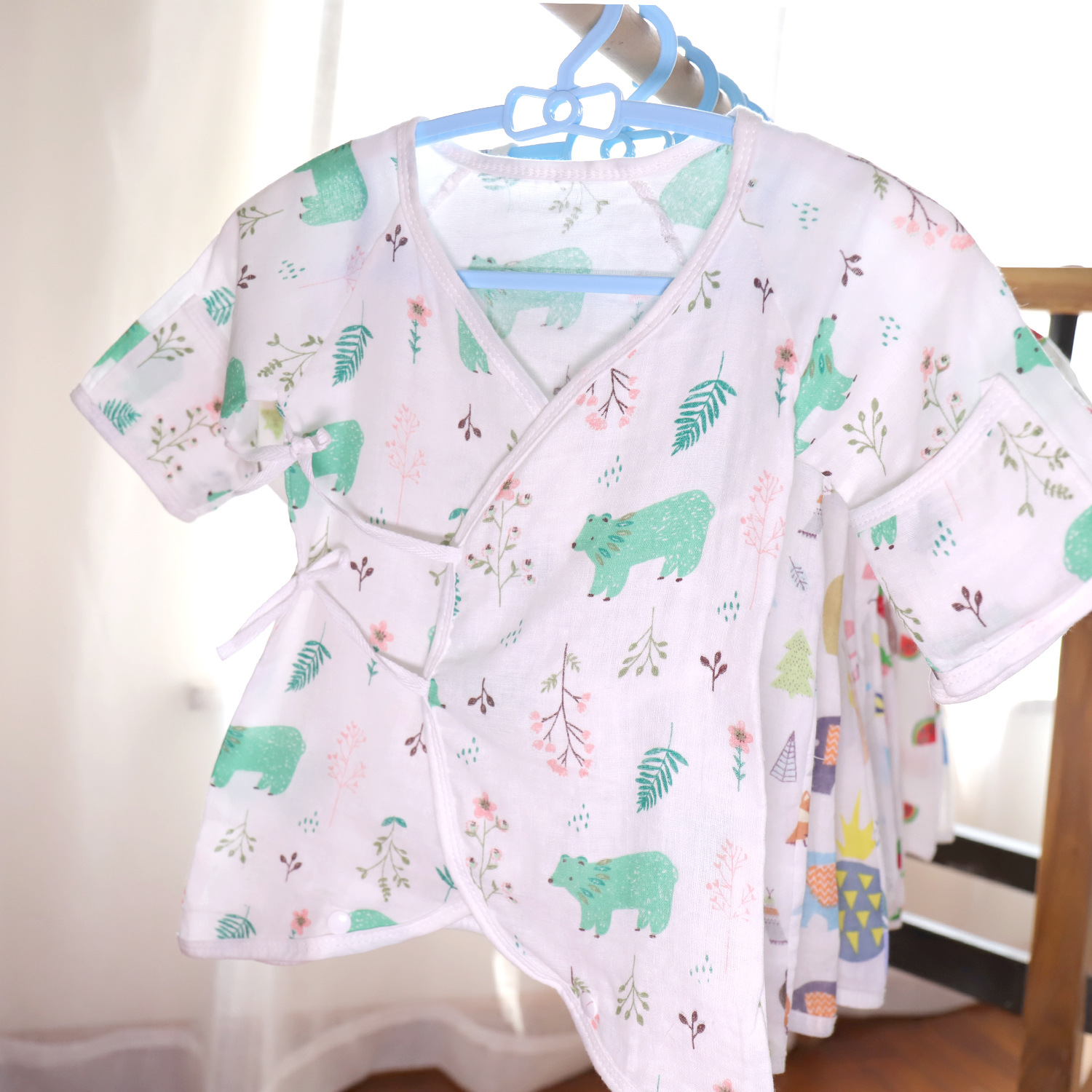 Áo Liền Quần Ngắn Bằng Cotton Kiểu Kimono Thời Trang Hè Xinh Xắn Cho Bé Trai/gái