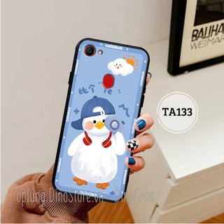 Ốp lưng Oppo F5/F5 youth/A79/F7 in hình chú vịt vui vẻ may mắn, Lucky Duck dễ thương bảo vệ camera.