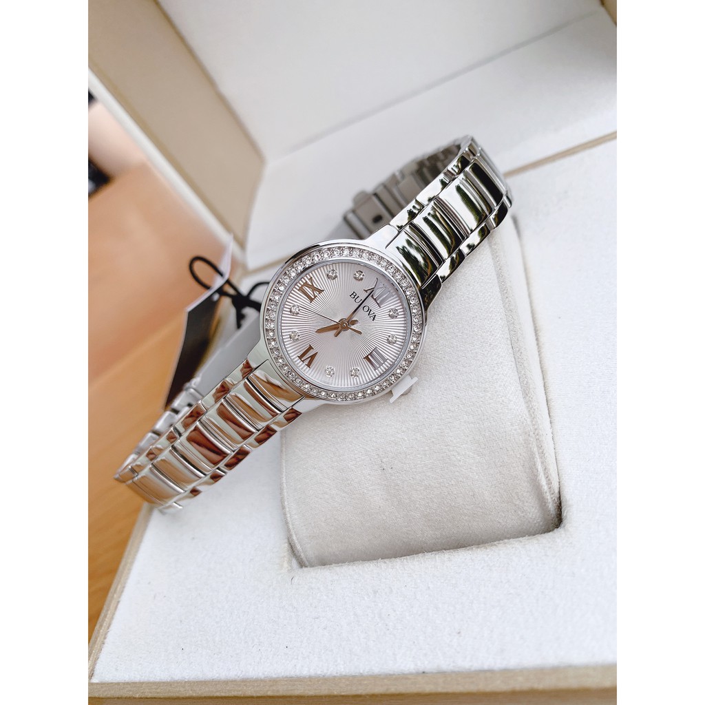 Đồng hồ nữ chính hãng Bulova 96L280 - máy quartz pin - Mặt kính khoáng