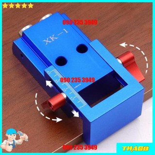 Bộ cữ khoan chéo FENGSHEN-XK1 bằng hợp kim nhôm dụng cụ khoan lỗ gỗ ghép ván góc vuông QE070