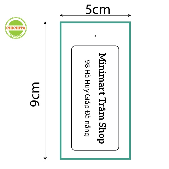 COMBO tag treo quần áo, Nhãn treo, Mác theo yêu cầu 9x5.4 cm
