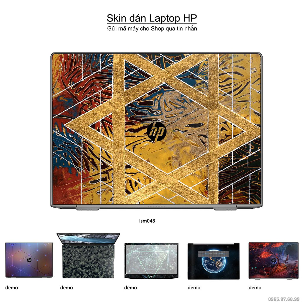 Skin dán Laptop HP in hình Tấm Khiên David - lsm048 (inbox mã máy cho Shop)