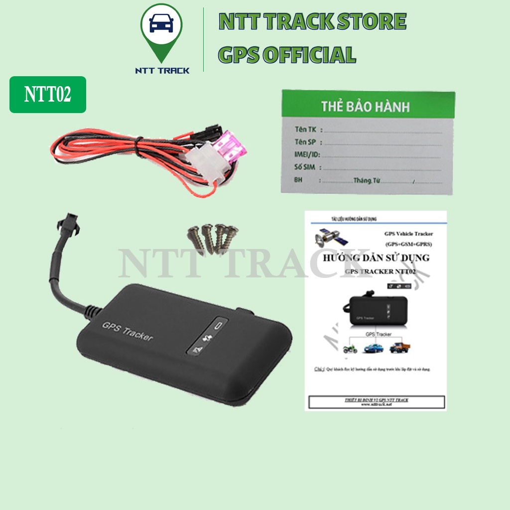 Thiết bị định vị GPS xe máy ô tô ưu đãi mua kèm sim 4G bảo hành 6 tháng chính hãng NTT02 - NTT Track