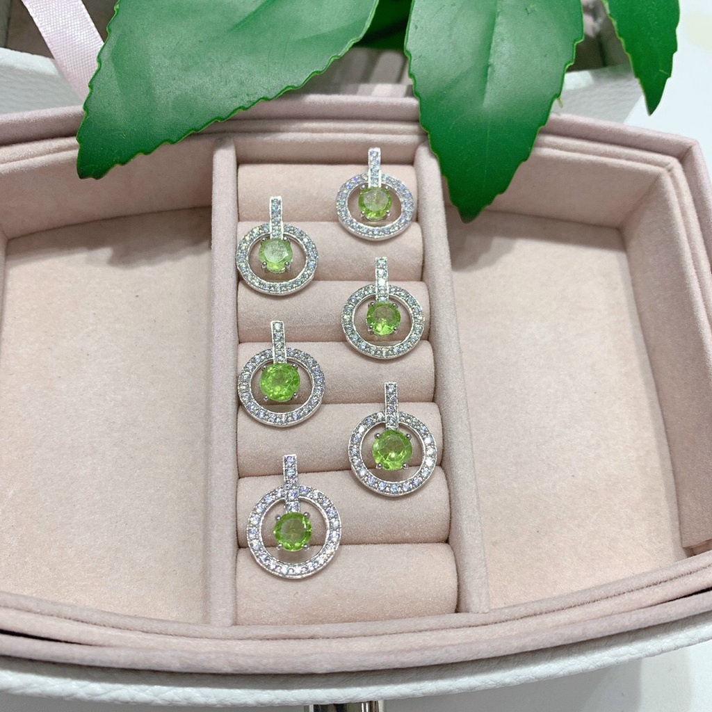 Mặt Dây Chuyền Bạc 925 Đính Đá Peridot