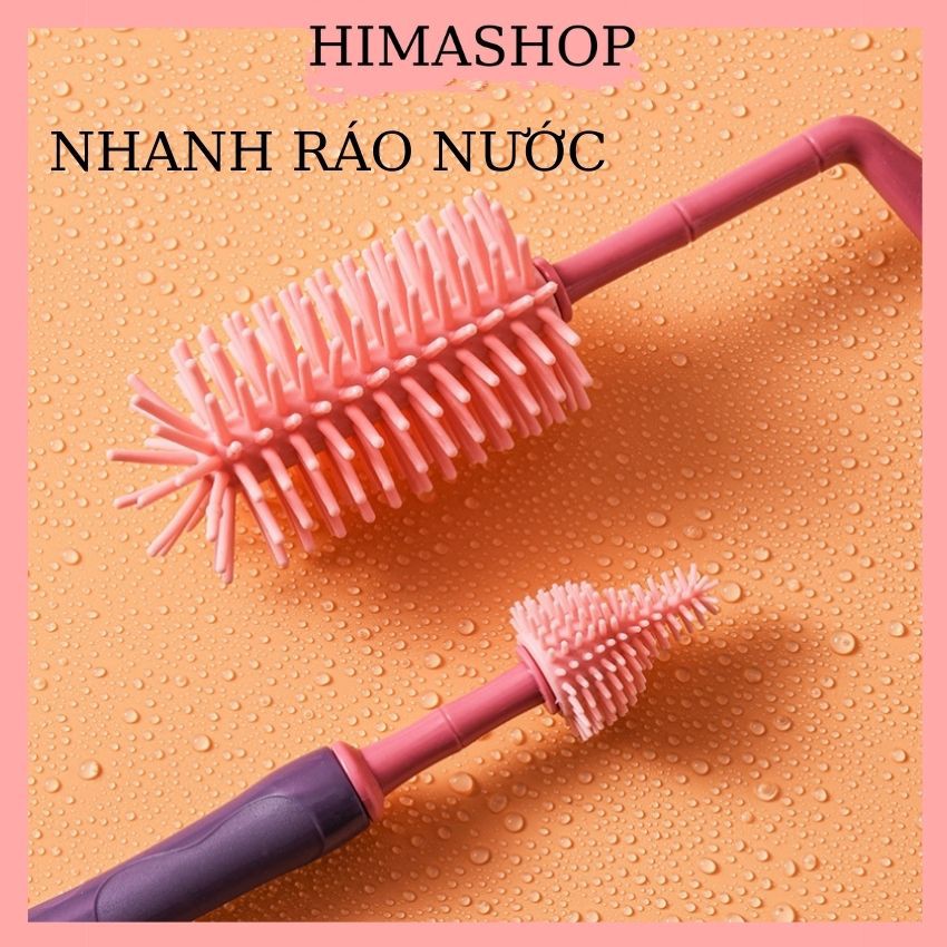 Cọ Rửa Bình Sữa Silicon HIMASHOP H004 Kháng Khuẩn Rửa Sạch Mọi Ngóc Ngách