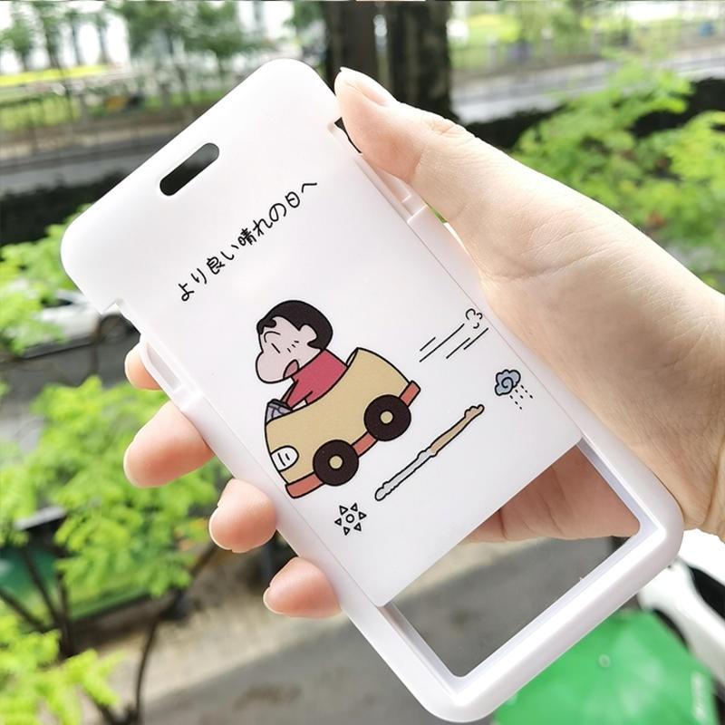 Ốp Điện Thoại Hoạt Hình Có Ngăn Đựng Thẻ Kèm Dây Đeo Cổ Cho Xe Buýt Trường Học