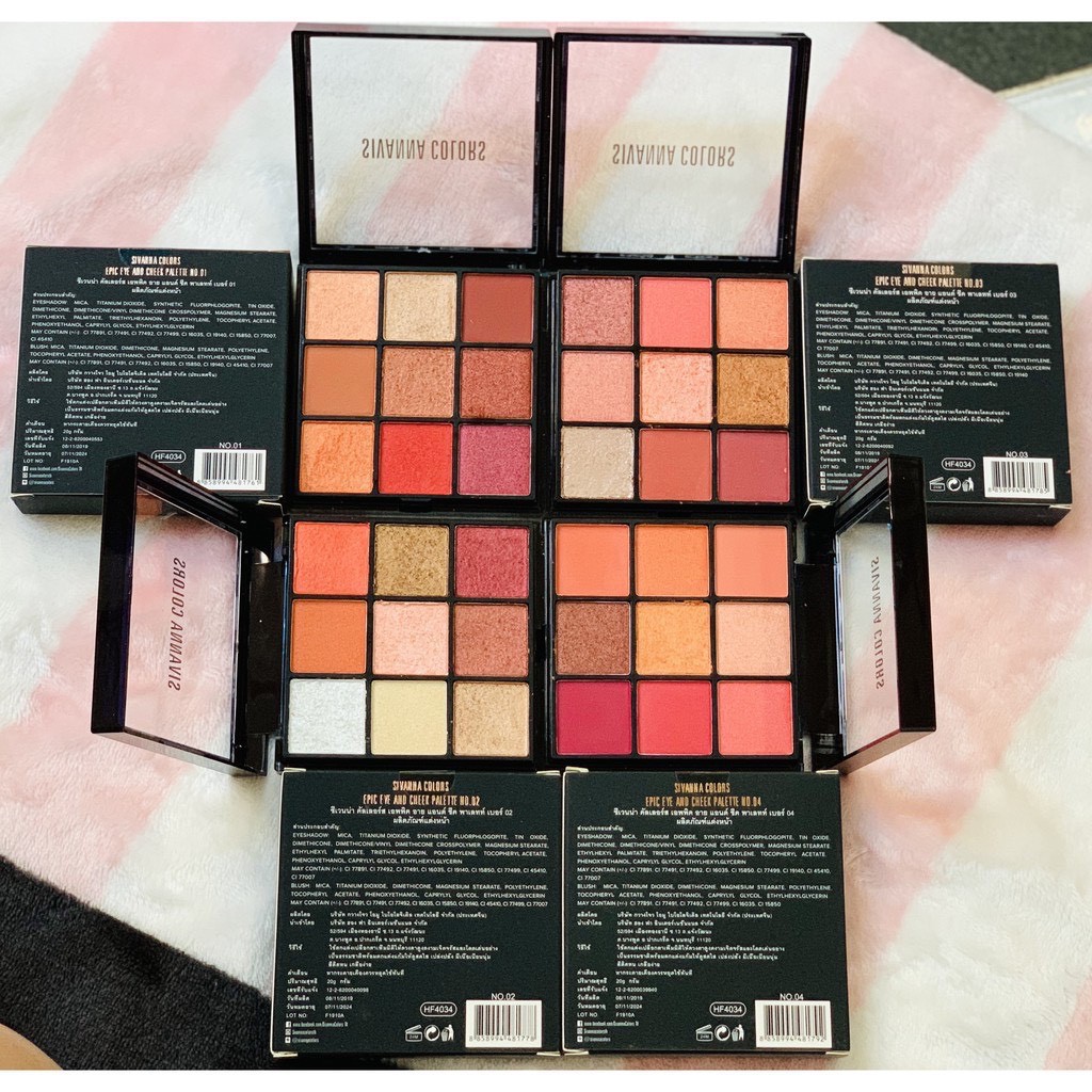 Bảng Phấn Má Hồng & Mắt Sivanna Colors Epic Eye And Cheek Palette