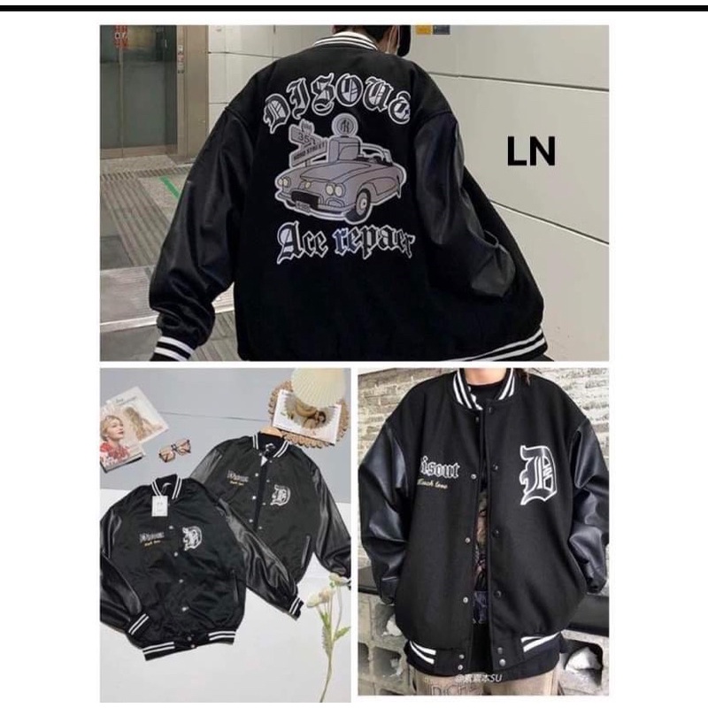 Áo khoác nỉ tay da hình ô tô DA6