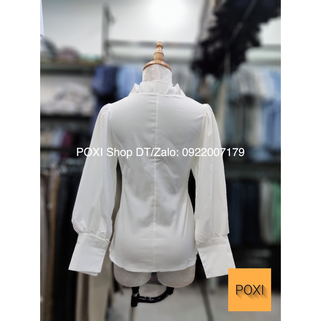 [ẢNH THẬT] Áo Sơ Mi Cổ Chạy Bèo Tay Bo Cao HACCHI - HACCHI TOP (TRẮNG) | BigBuy360 - bigbuy360.vn