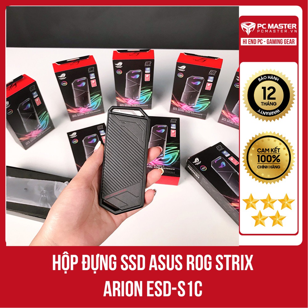 Box - Hộp đựng ổ cứng SSD ASUS ROG STRIX ARION ESD-S1C, LED RGB đồng bộ Aura Sync, Hàng chính hãng, giá tốt nhất Shopee