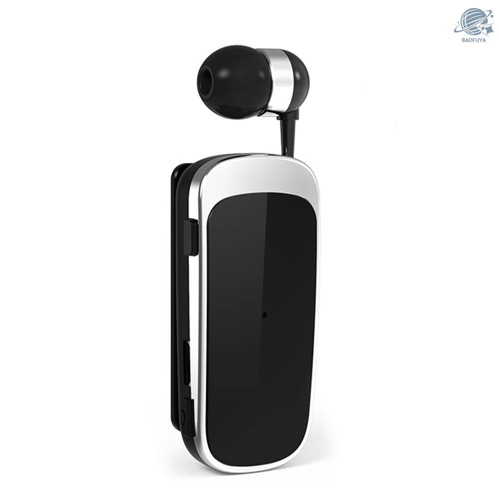 BF K52 Wireless Business BT Headset in-Ear Retractable Earphone Hands-free Sport Driver Earphone Telescopic Clip on Stereo Earbud With Mic