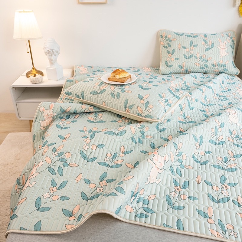 Chiếu điều hoà cao su non Tencel Latex 3D  Size 1m6 1m8 2m cao cấp mát lạnh ❄️Tặng Kèm 2 Vỏ Gối
