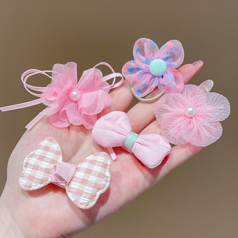 (Bán Buôn Sỉ) Set 10 Kẹp Tóc Nơ Công Chúa Dễ Thương Cho Bé Gái