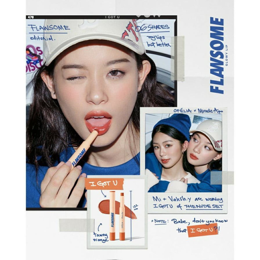 (NEW HOT) Son Thỏi OFELIA x MIRACLE APO FLAWSOME GLOWY LIP 2g