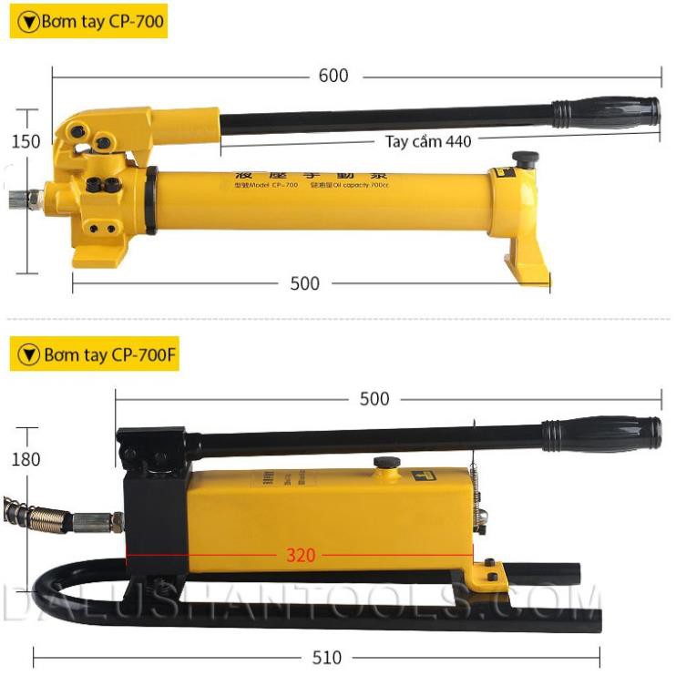 Bơm tay thủy lực CP700 -Tay bơm thủy lực CP-700 PADA