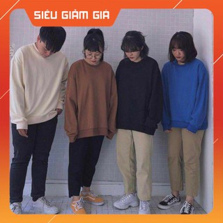 Áo Sweater trơn unisex (Ảnh thật)