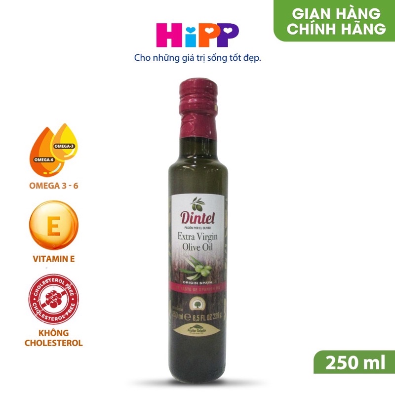 Dầu ăn dặm Olive Dintel HiPP (Extra Virgin) nhập khẩu Tây Ban Nha 250ml