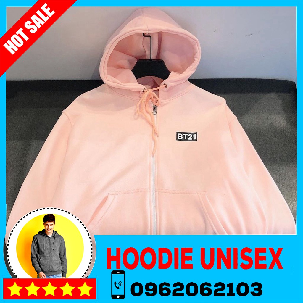 (Có Form Rộng XL) Áo Khoác Hoodie Nỉ Ngoại BT21 (HOOIDE) | BigBuy360 - bigbuy360.vn