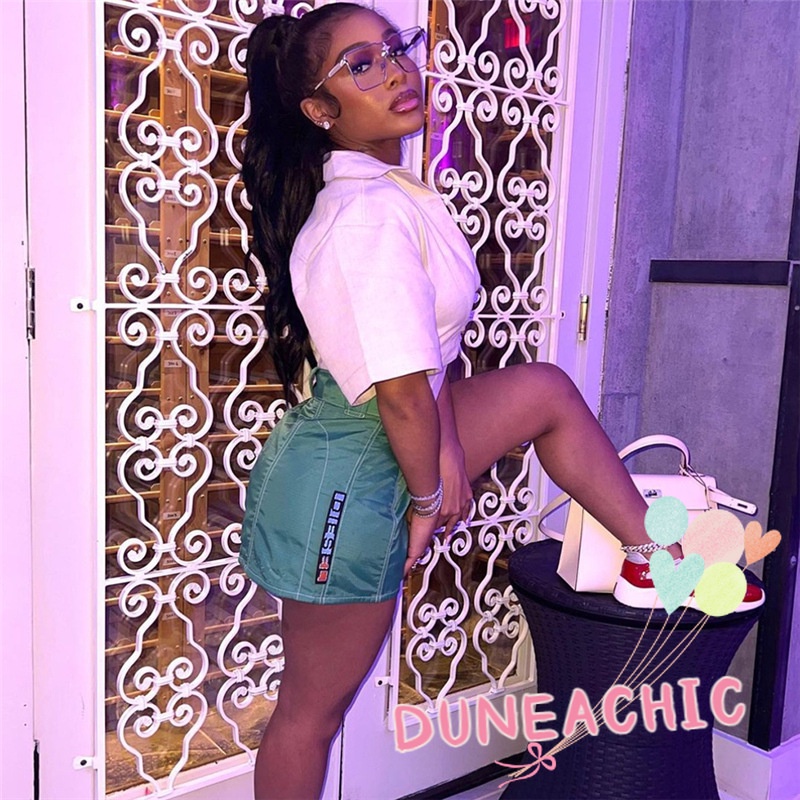 DUNEA Áo Sơ Mi Ngắn Tay Màu Sắc Đơn Giản Quyến Rũ Cho Nữ