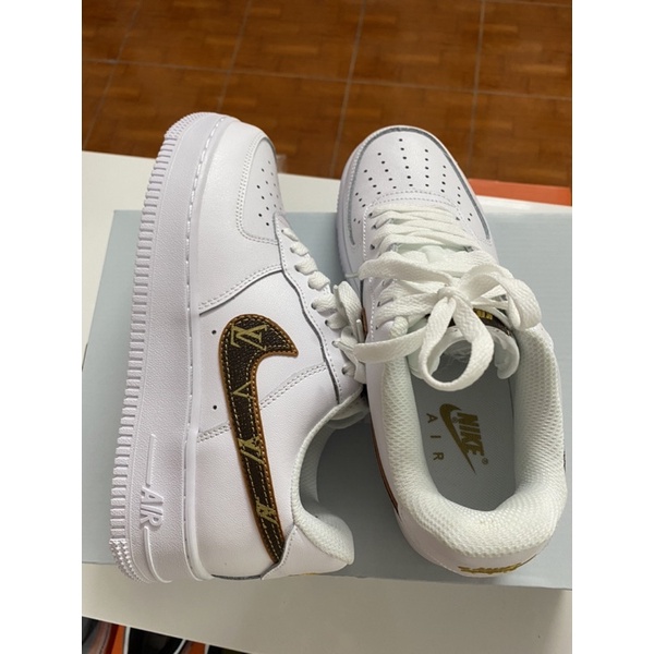 Giày Thể Thao.Giày Nike AF1 Trắng phẩy LV Cao Cấp Full Box