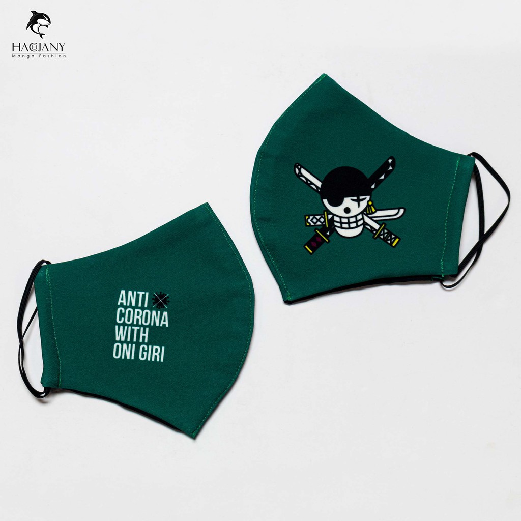 Khẩu trang vải in hình Onepice ❤ Hacojany ❤ Khẩu trang vải 2 lớp ❤ Freesize nam nữ | BigBuy360 - bigbuy360.vn