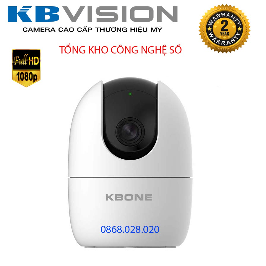 [Mã ELHAMS5 giảm 6% đơn 300K] Camera giám sát IP Wifi 2.0MP KBONE KN-H21PA