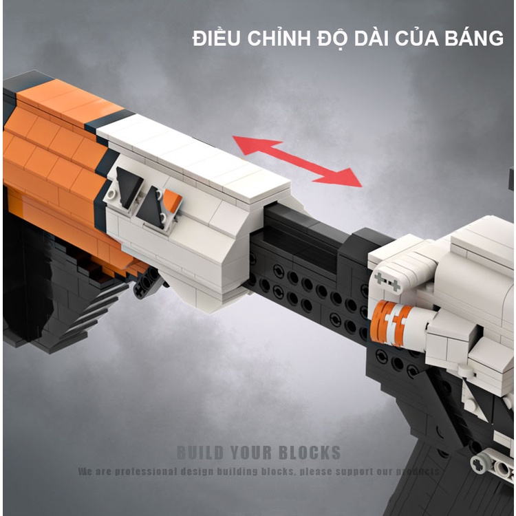 Đồ Chơi Lắp Ráp Xếp Hình CSGO Mô Hình M4A4 Asiimov Với 1600+ Mảnh Ghép, Bản Thiết Kế Tiêu Chuẩn Của Kevin183