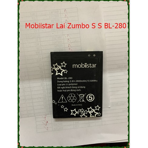 Pin Mobiistar Lai Zum S BL-280(Zin tháo máy)