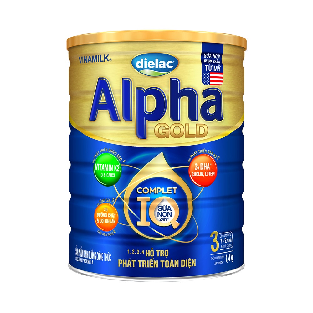 Sữa bột Dielac Alpha Gold sữa non IQ 3 850g_1.4kg