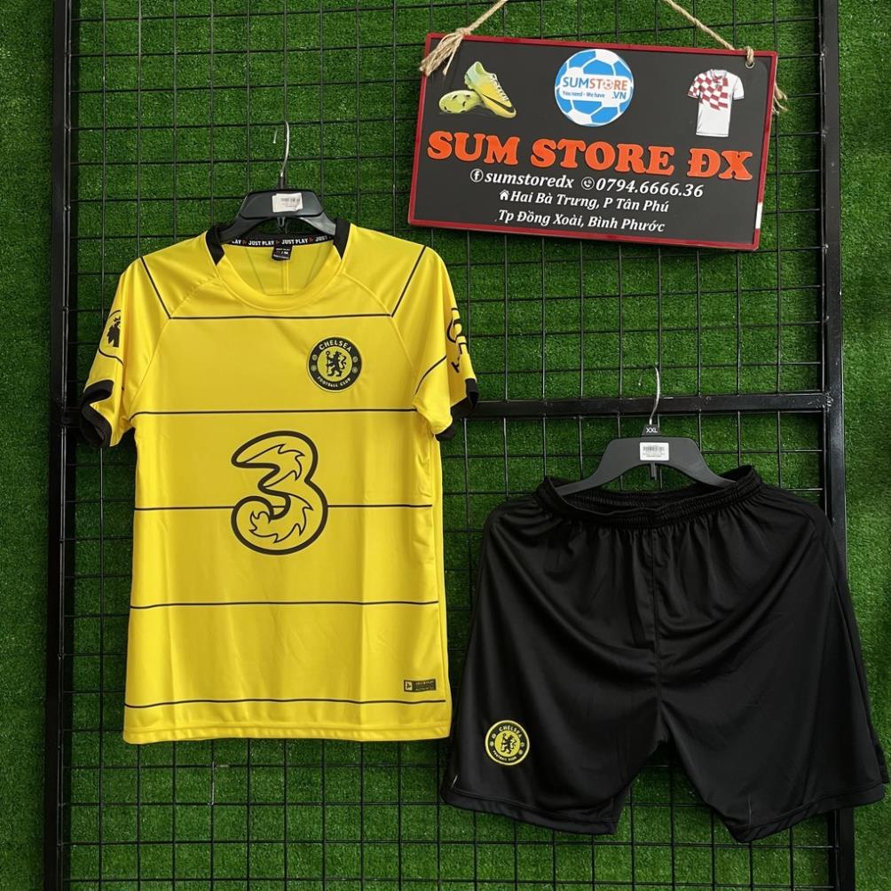 Quần Áo Đá Bóng CLB Chelsea Vàng 21 JP_Mẫu Áo Đấu Hot, Giá Tốt 2021-2022 !