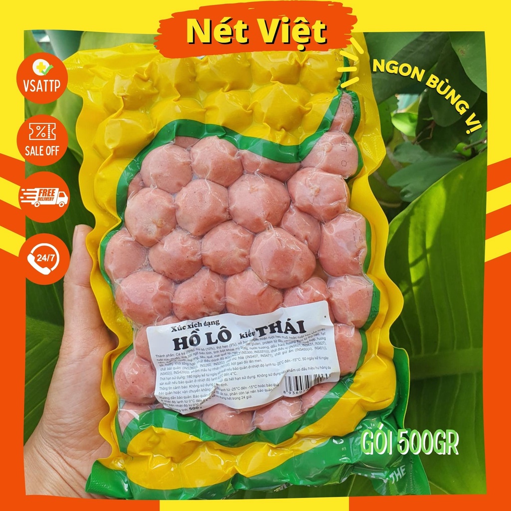 Hồ Lô Thái, Xúc Xích Hồ Lô Kiểu Thái Xúc Xích Bi Mini Gói 500g