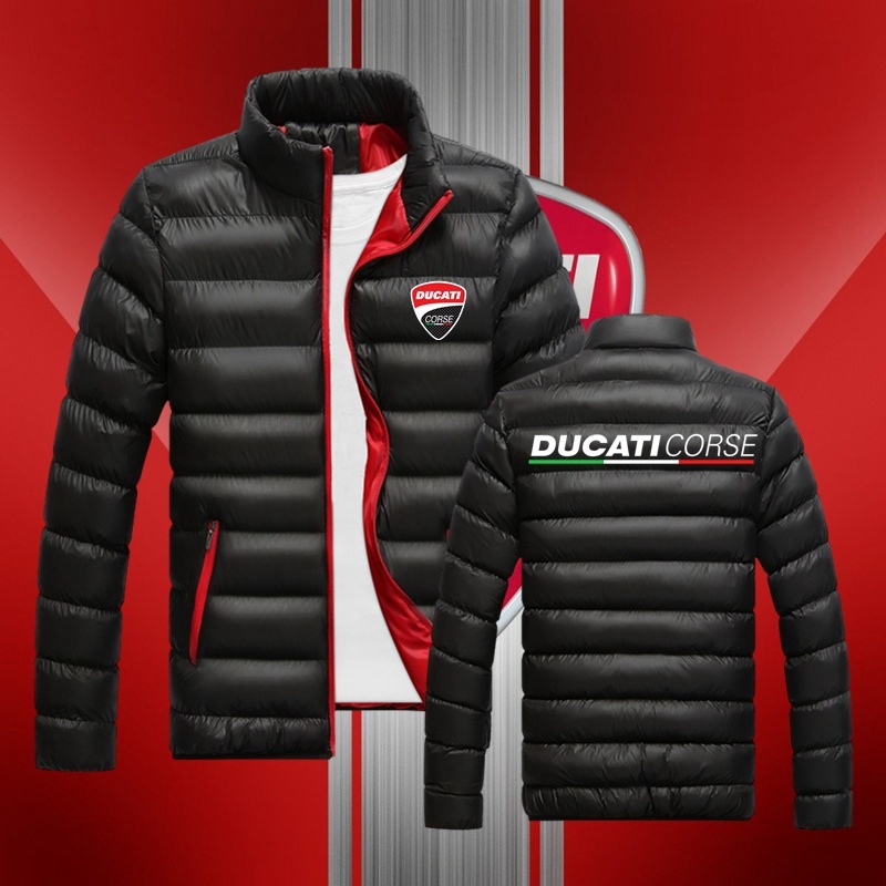 Áo Khoác Phao Siêu Nhẹ In Logo Ducati Corse Moto GP Racing Thời Trang Mùa Đông Cho Nam