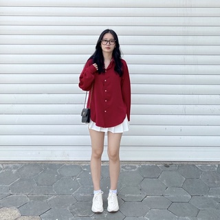 ÁO SƠ MI LỤA TRƠN ULZZANG NHIỀU MÀU (ảnh thật)