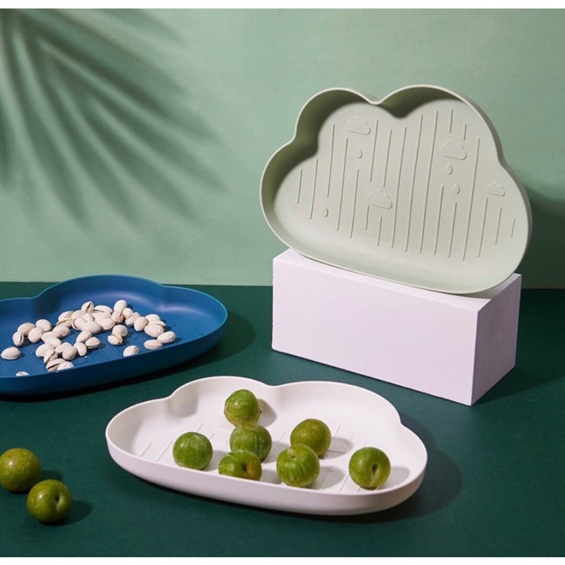 Khay Ăn Dặm Hình Đám Mây, đĩa ăn dặm cho bé bằng nhựa